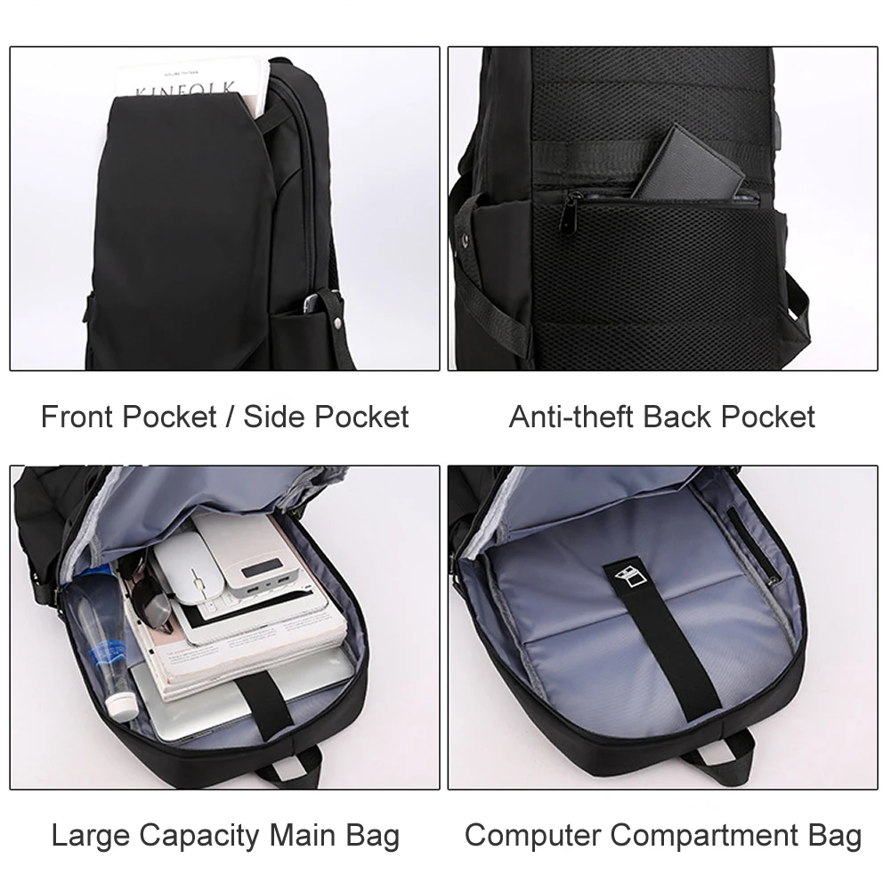 Рюкзак для ноутбука 15 6 дюйма нейлоновый с разъемом наушников | Багаж и сумки