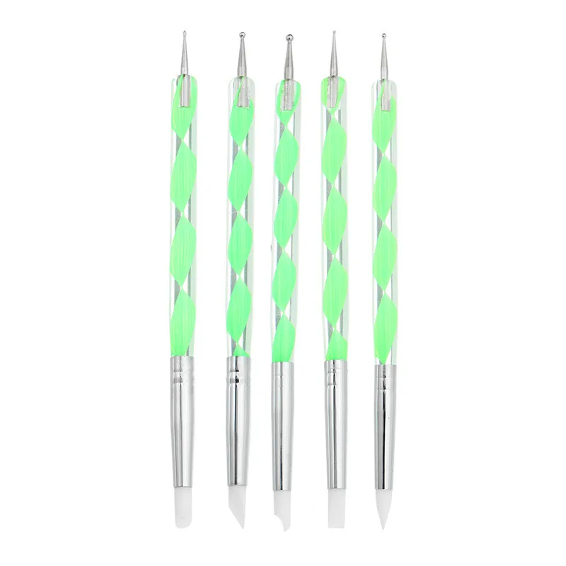 DIY 5X2 способ гончарная глина шарики Stylus инструменты полимерные инструменты для создания скульптур из глины инструменты для нейл-арта Силиконовые Цветные Формочки инструмент для раскрашивания