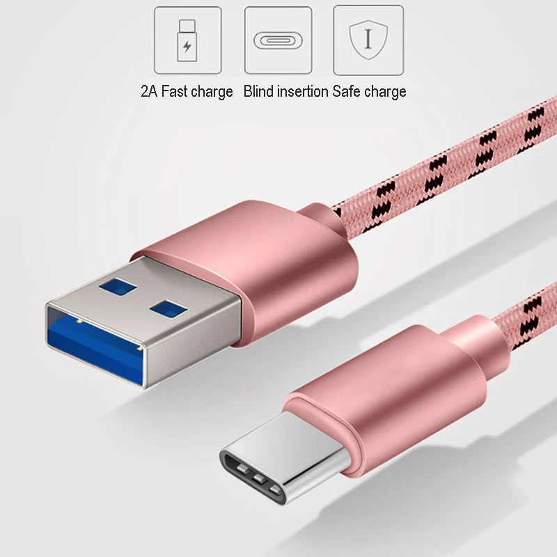 1 м 2 USB Micro Type C зарядный кабель для Samsung Huawei Xiaomi Android мобильный телефон