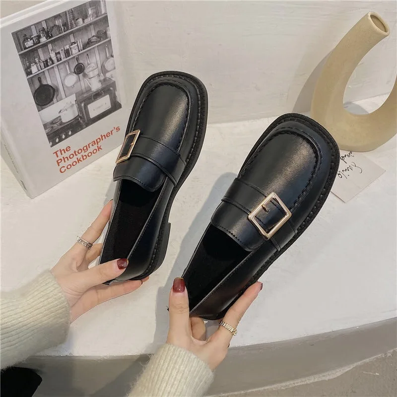 

Ladies loafers Japanese style flat shoes retro Mary Jane female student buckle leather Oxford shoes zapatos mujer
