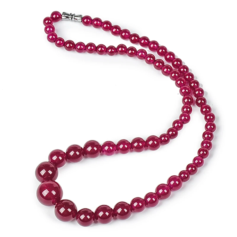 

A-m-ber beads, slightly transparent and fashionable 6 mm-14 mm Red jas-per semiprecious Necklace semiprecious