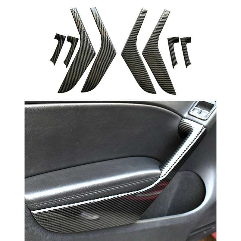

Car Stickers ABS Carbon Fiber Grain Interior Door Armrest Decoration Cover for Golf 6 MK6 2009-2013