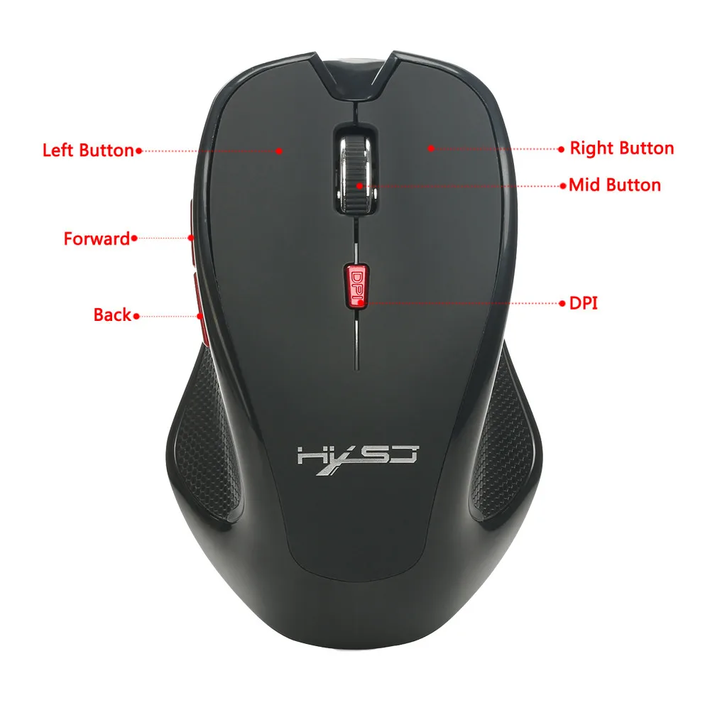 Беспроводная игровая мышь HXSJ T21 Bluetooth 2400 6D DPI эргономичная оптическая для ПК
