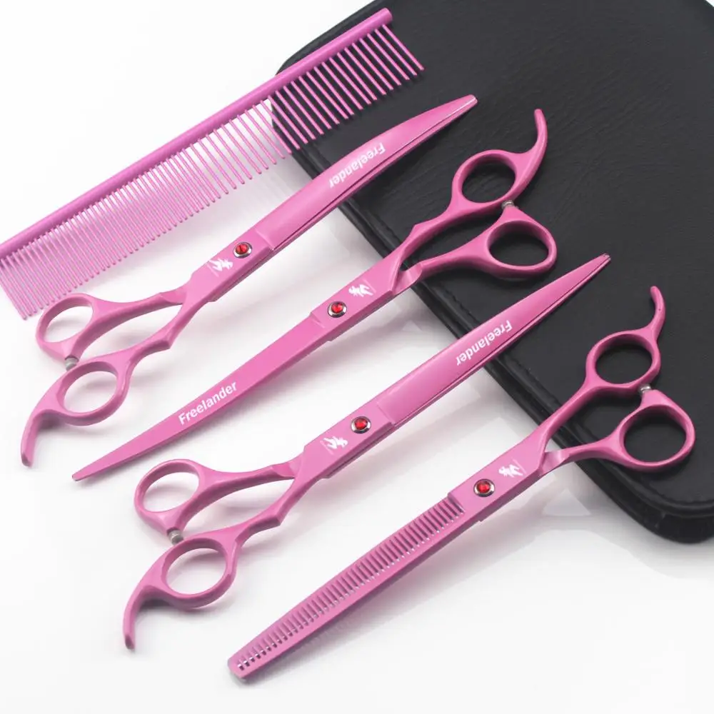 8 0 дюймов Freelander набор розовых ножниц для домашних животных ножницы стрижки кошек