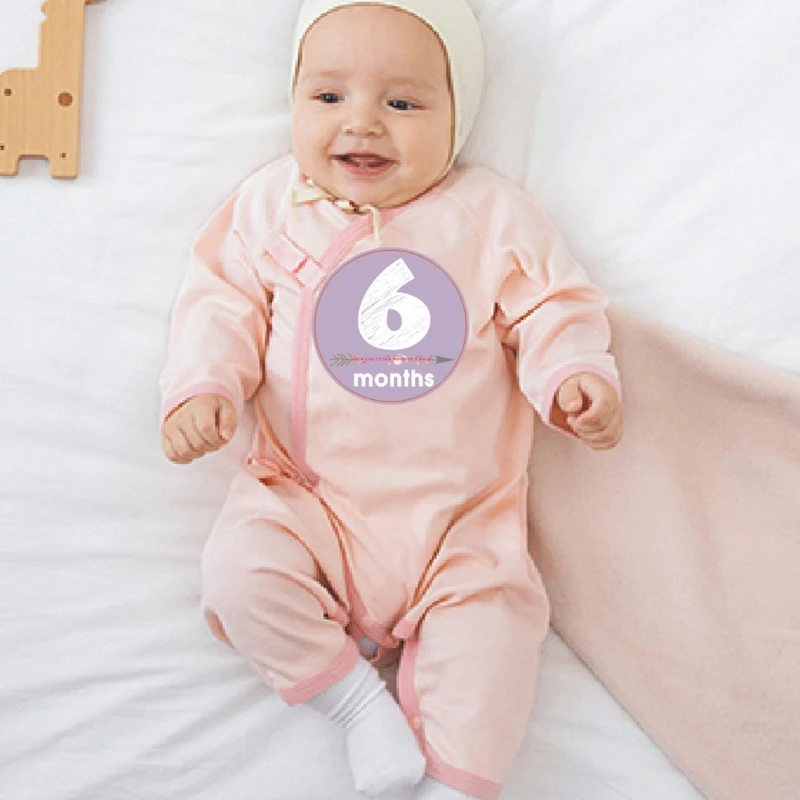 

12 Pcs Baby Pregnant Monthly Stickers Memory Recording Milestone Sticker Props