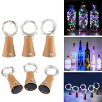 10pcs solar powered copper wire led garland cork wine bottle lights christmas led string lights party wedding decoration lamp