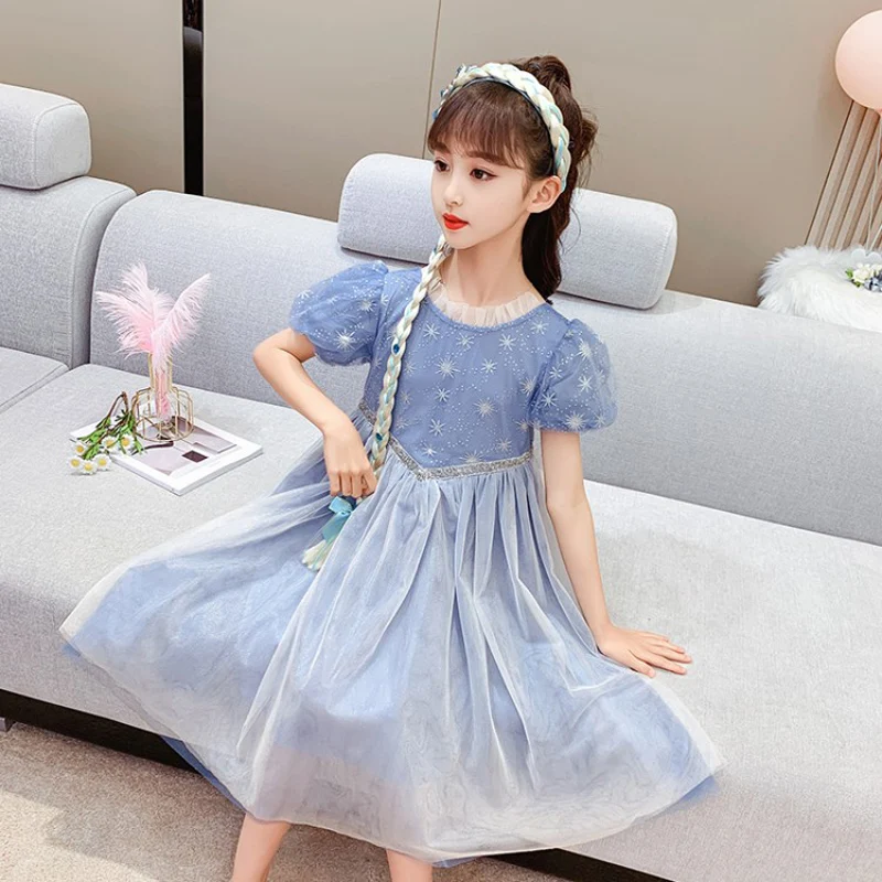 

Kids Dresses for Girls New Summer Tulle Girls Wedding Princess Dress Children Wedding Party Vestidos Kids Clothes 6 8 10 12 14Y