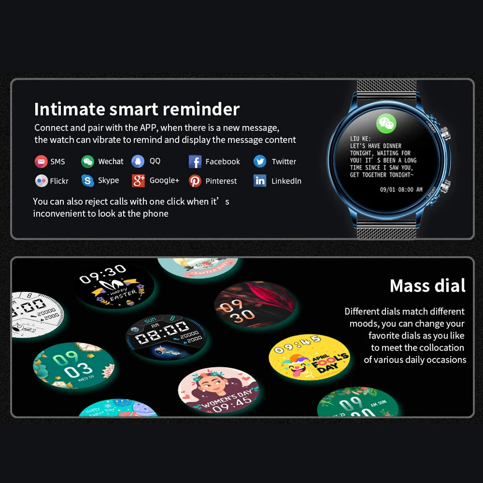 

Rotary Dial Smartwatch Men Waterproof Band Heart Rate 13.2 inches 360*360 Pixels Big Screen Smatwatch CF81 Women For Android IOS