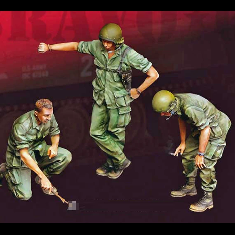 1/35 US Tank Crew полимерная модель солдата GK военные темы разобранный и Неокрашенный