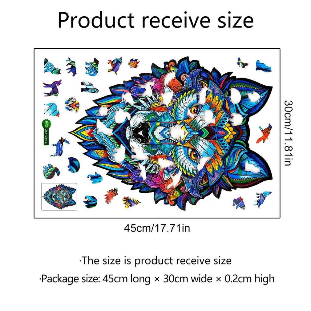 

Colorful Unique Shaped Animal Puzzle Sticker DIY Sticker Puzzle Creative Handmade Bedroom Study Decoration Sticker