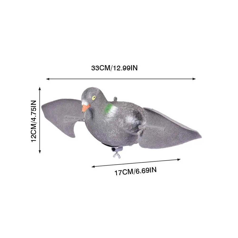 

Outdoor Pigeon Motion Decoy Wind Decoy With Movable Wings For Garden Decor Quail Hunting Duck Decoy Hunting Electronic Decoy