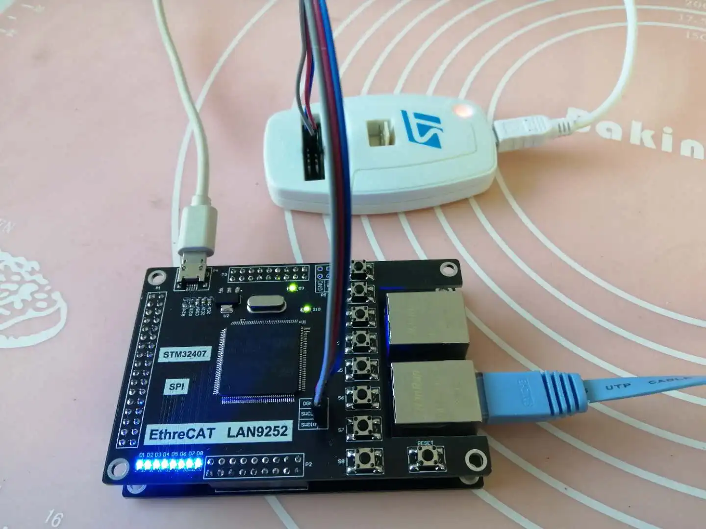 Плата разработки ведомого эфирного элемента LAN9252 STM32F407ZGT6 SPI/FSMC|Детали