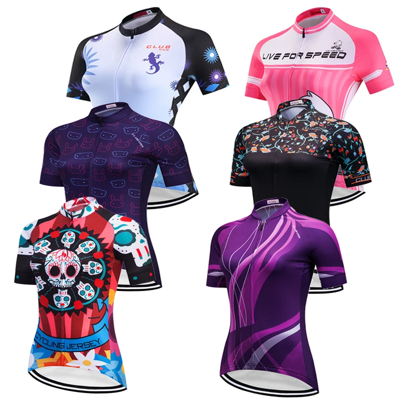Бесплатная доставка модная велосипедная футболка женская летняя с коротким