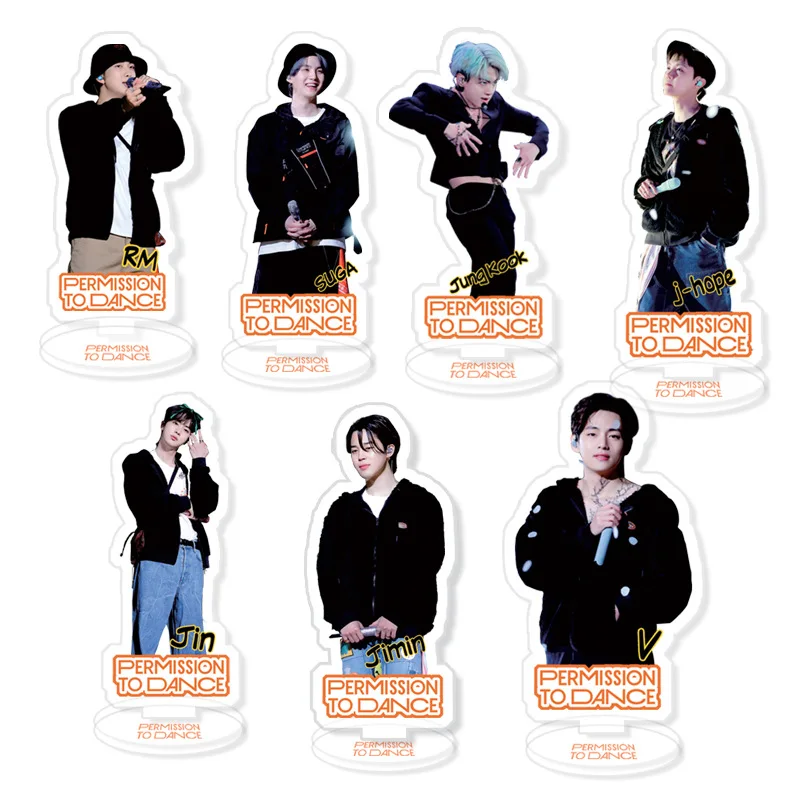 

1 PCS Bangtan Boys Permission To Dance Stand Figure Model Desktop JIMIN JIN SUGA J-HOPE KPOP Fans Collection