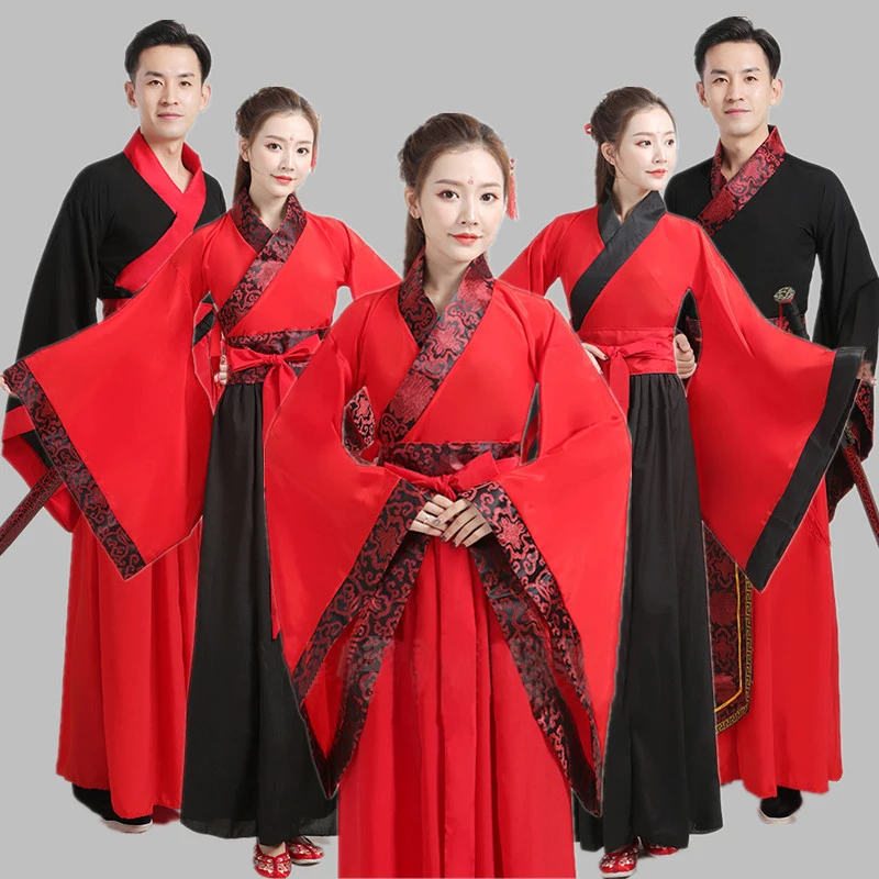 

Tang Dynasty Ancient Costumes Hanfu Dress Chinese Folk Dance Clothes Classical Swordsman Clothing Traditional Men Stage Costume