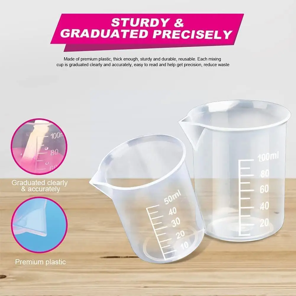 

Beauty Lip Glaze Lip Gloss Diy Measuring Cup Scale Measuring Plastic Cup Mouth With Cup U0p0