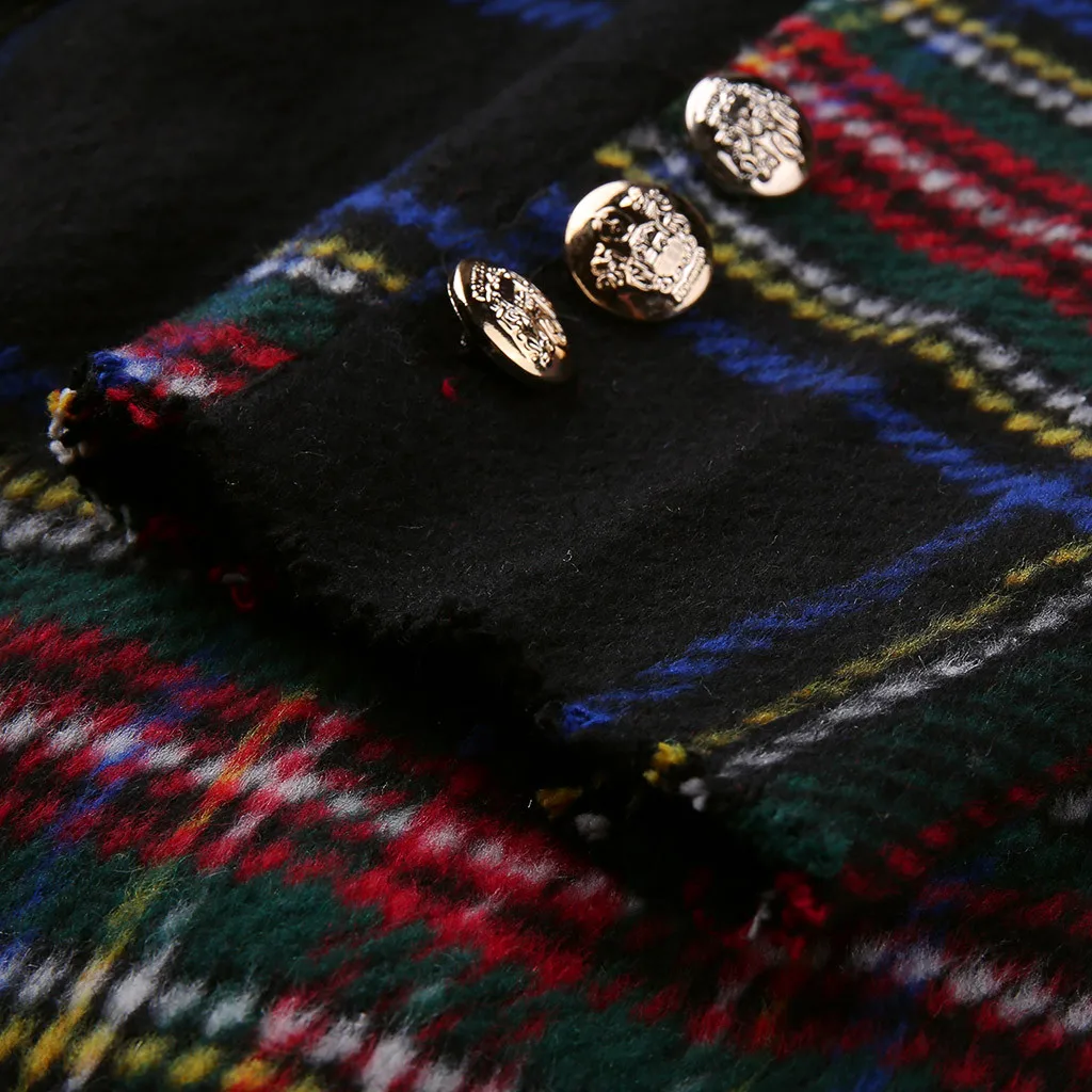 Модный женский Блейзер SAGACE 2020 года пиджак в стиле ретро на пуговицах клетку жакет