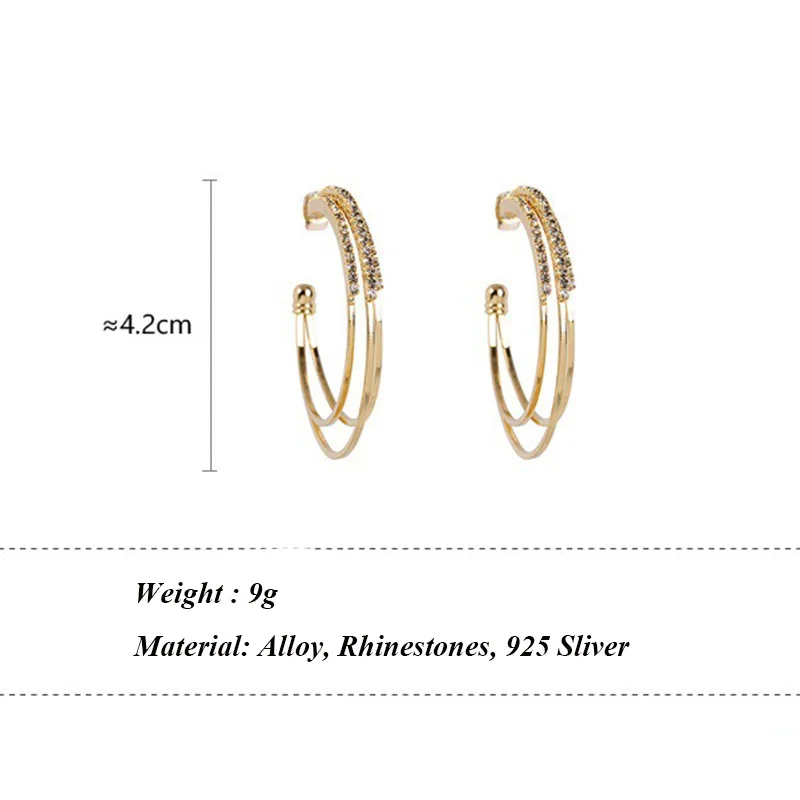 Модные женские серьги с кристаллами для женщин 2020 серебряные золотые большие