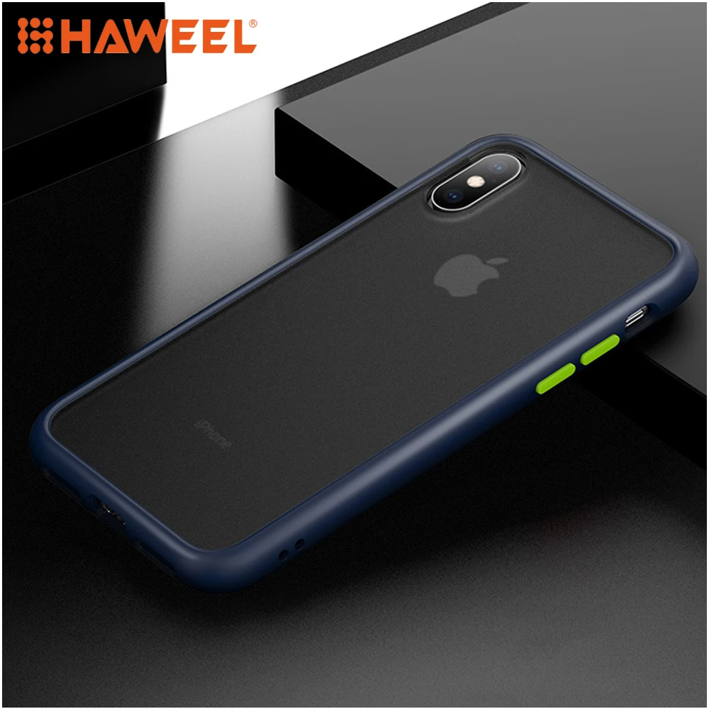 HAWEEL PC + TPU военный амортизационный чехол для iPhone X XR XS Max прозрачный ультратонкий