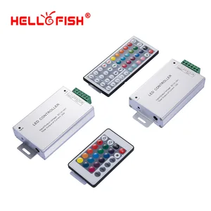 Контроллер светодиодной ленты RGB IR 24 44 key remote control 12V 24V 12 24A LED driver Hello Fish