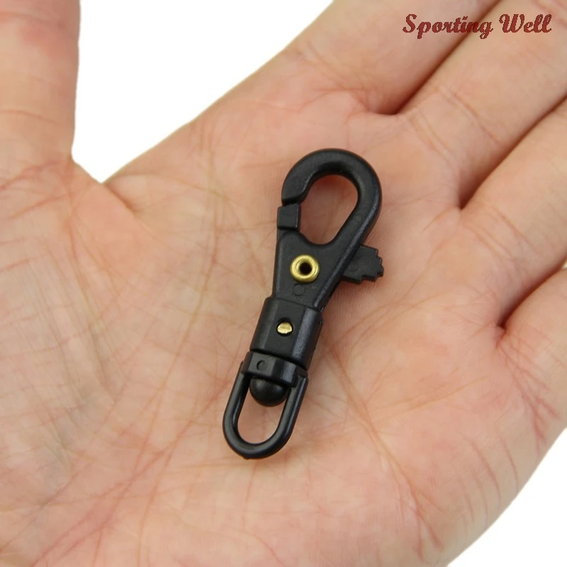 

10 Pcs Carabiner Rotatable Buckle Clip Quickdraw Key Chain Backpack EDC outdoor