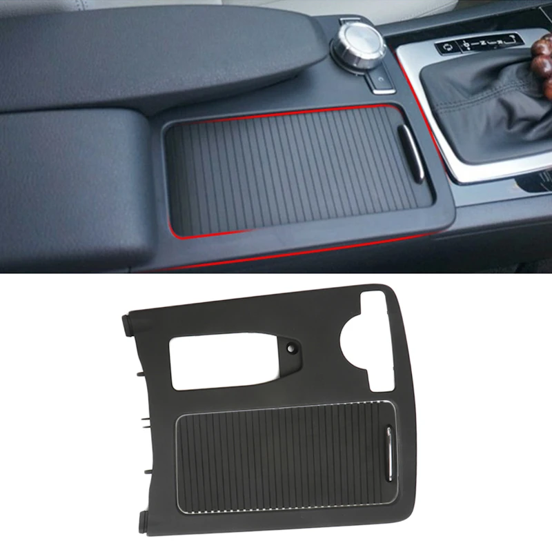 

LHD Car Central Armrest Drink Cup Holder Shutter Outer Frame Trim Cover For Mercedes Benz W204 W212 C/E Class C200 C220 E260