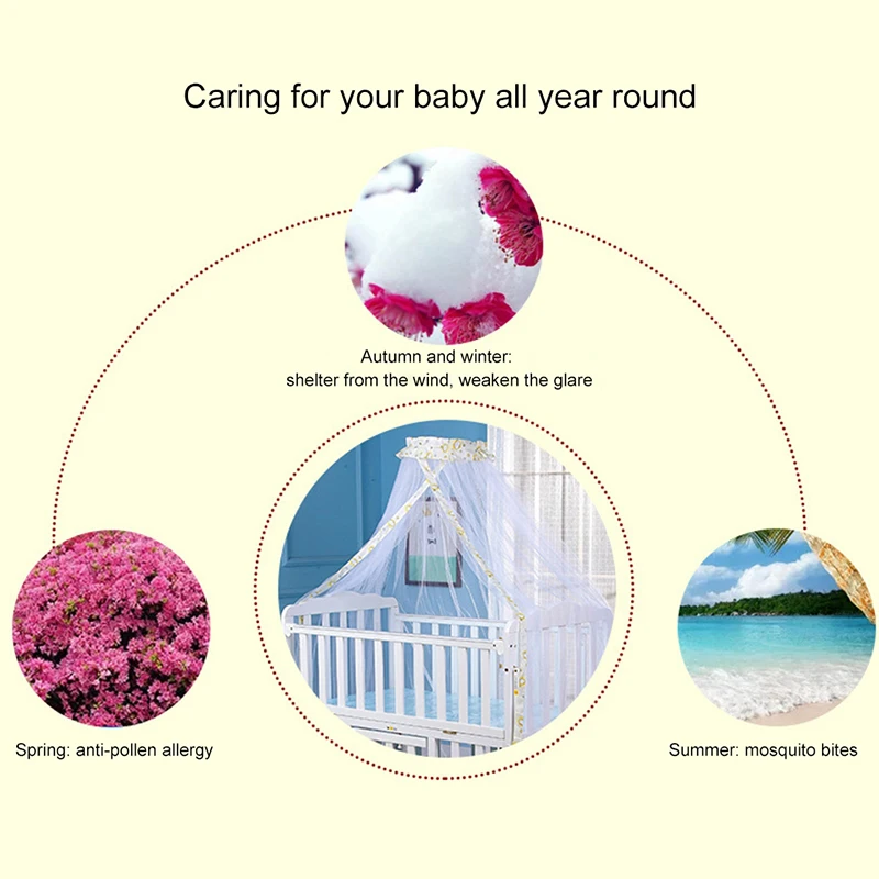 NewBaby Складная москитная сетка Королевский корт милый чехол для кровати с