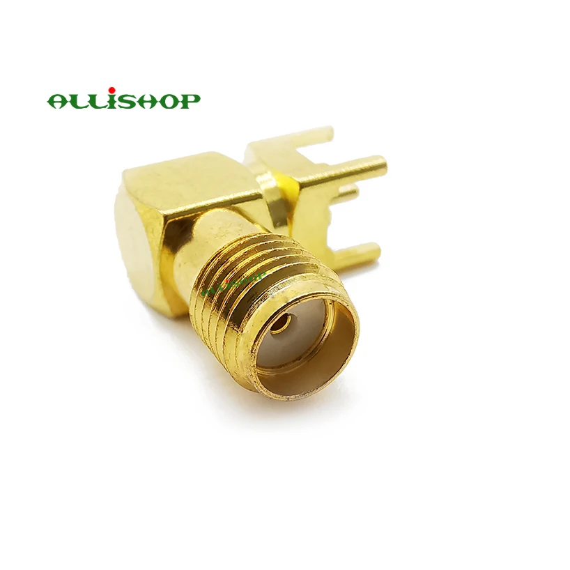 2 шт. SMA женский правый угол крепление на печатную плату пайкой RF коннектор