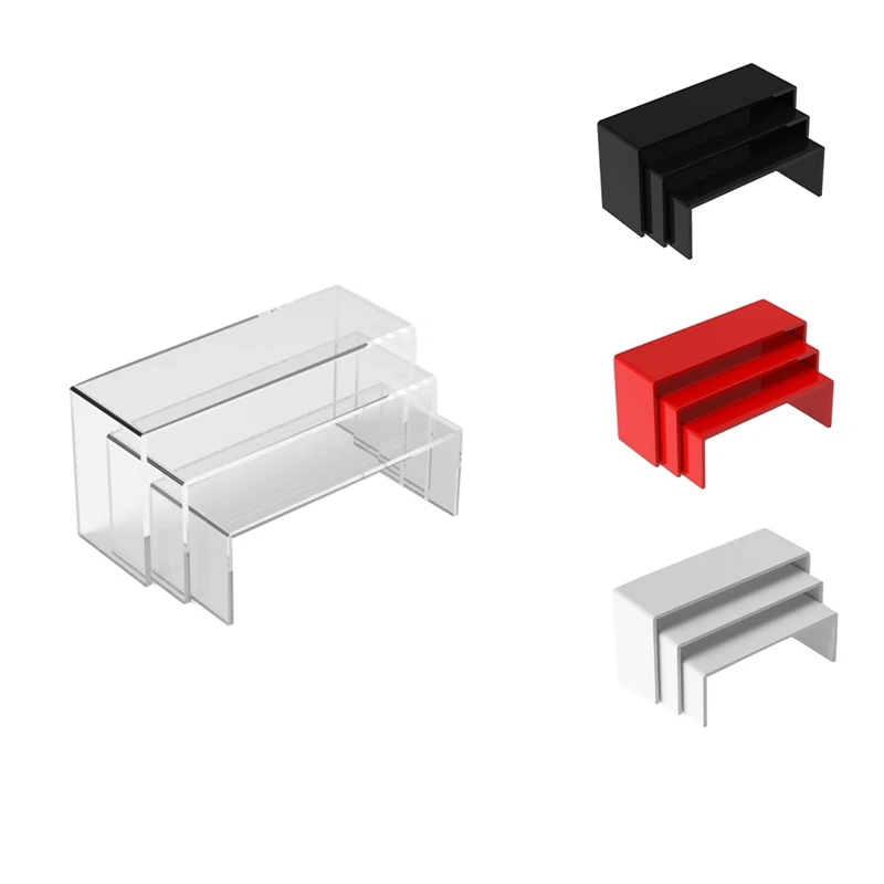

3Pcs/Set 3mm Acrylic U Type Hand-Run Display Stand Showcase Jewelry Storage Rack Shelf for Cabinet