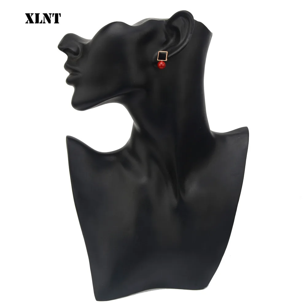 XLNT корейская мода геометрический Асимметричный серьги Стразы квадратные