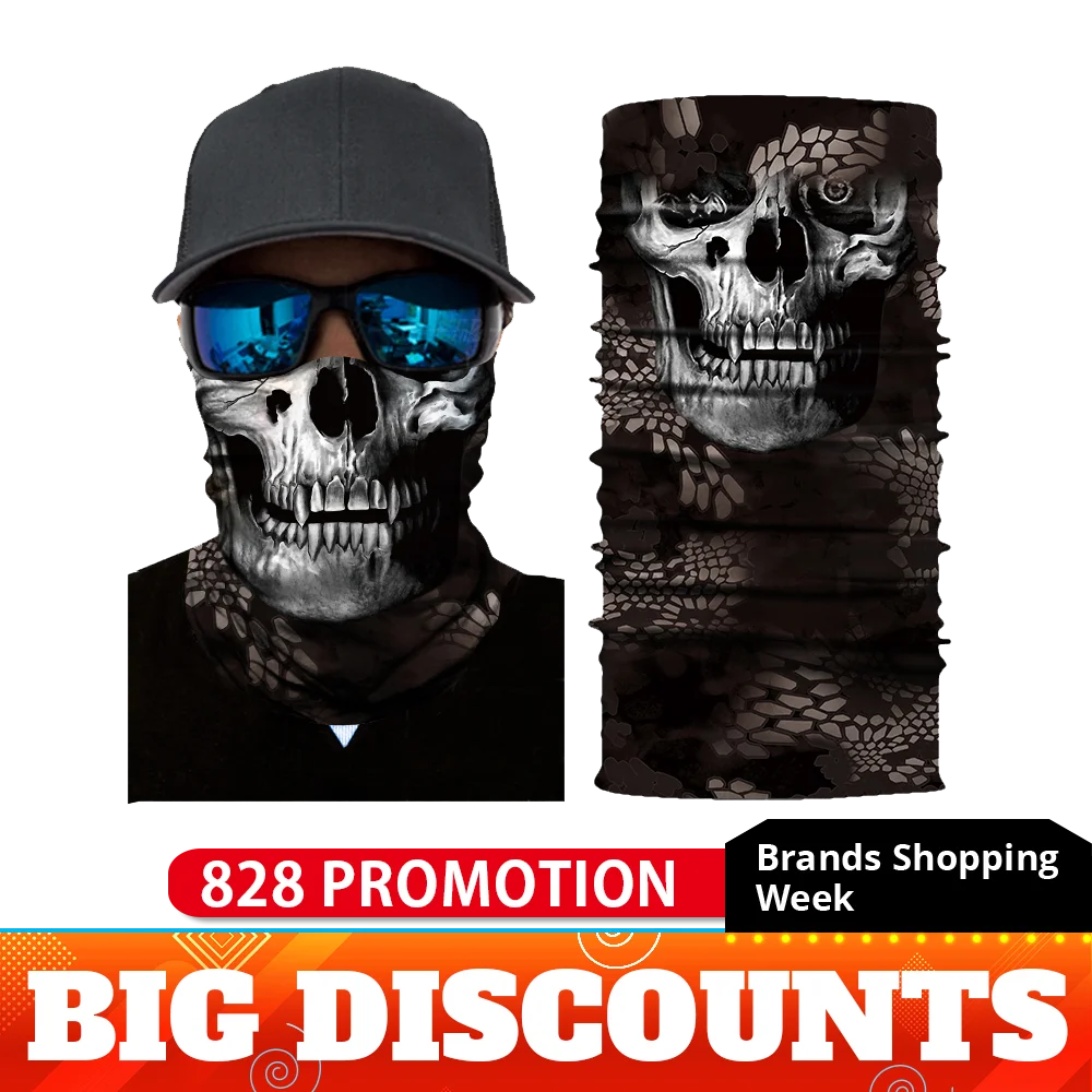 

Biker Balaclava Motorcycle Mask Face Shield Skull Face Masks Ghost Cycling Ski Bandanas Mascara Moto Motosiklet Mask