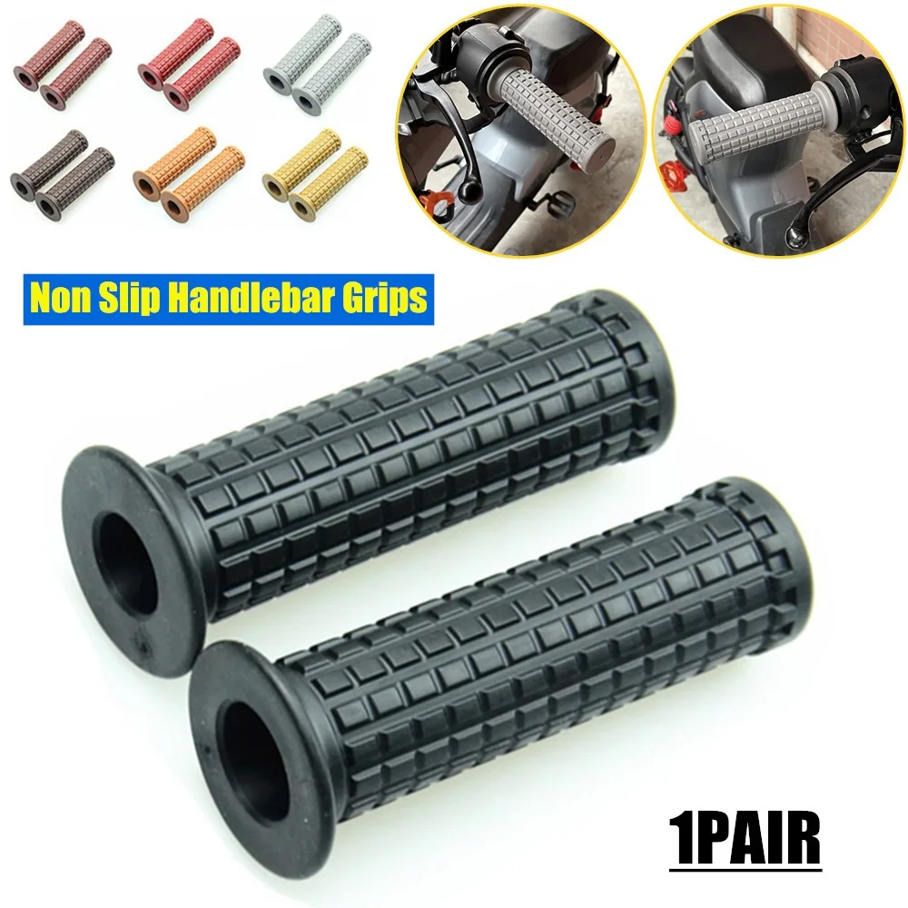 

Motorcycle non slip handlebar 21mm 24mm rubber handle gripper cover universal