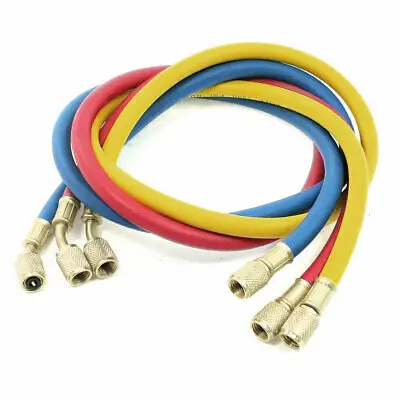 

0.47" Dia Female to Male Metal Connector Refrigeration Charging Hoses 1set