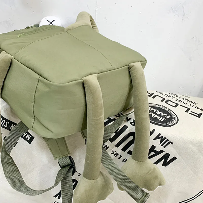 Schoolbag Female Cartoon New Backpack Ugly Frog Personality Super Fire Student Leisure Cute High Capacity School Bags | Багаж и сумки