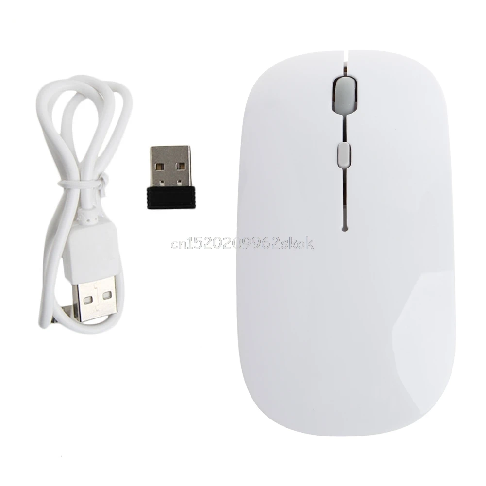 

USB Rechargeable Mouse Wireless Silent Mute Optical Mouse Laptop Computer 2.4G