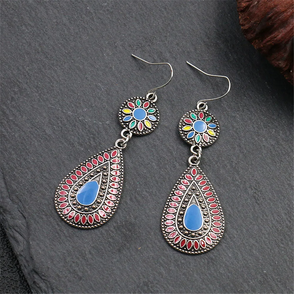 2020 ретро простые серьги для женщин взрывобезопасные цветные глазурованные