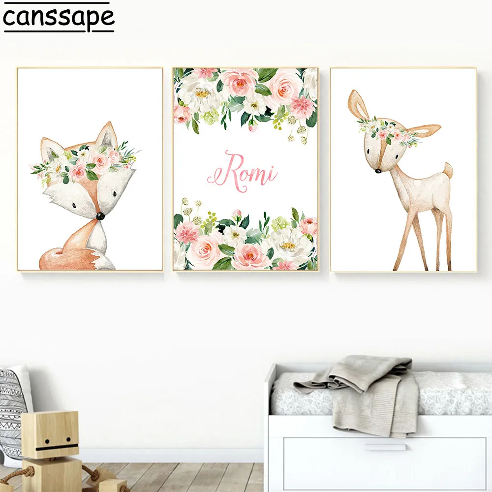 Настенный постер с изображением лисы оленя леса животных | Дом и сад