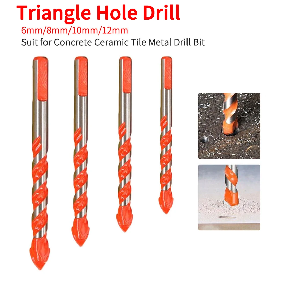 Сверло с треугольным хвостовиком для керамики стекла стен кобальта треугольное