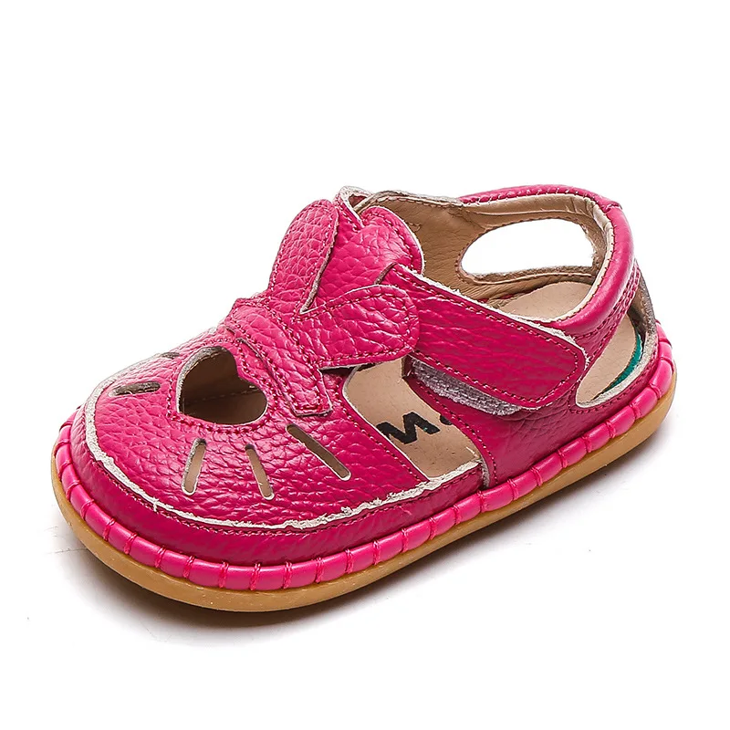 

2020 Summer Infant Sandals Baby Girls Anti-collision Toddler Shoes Love Soft Bottom Genuine Leather Kids Children Beach Sandals