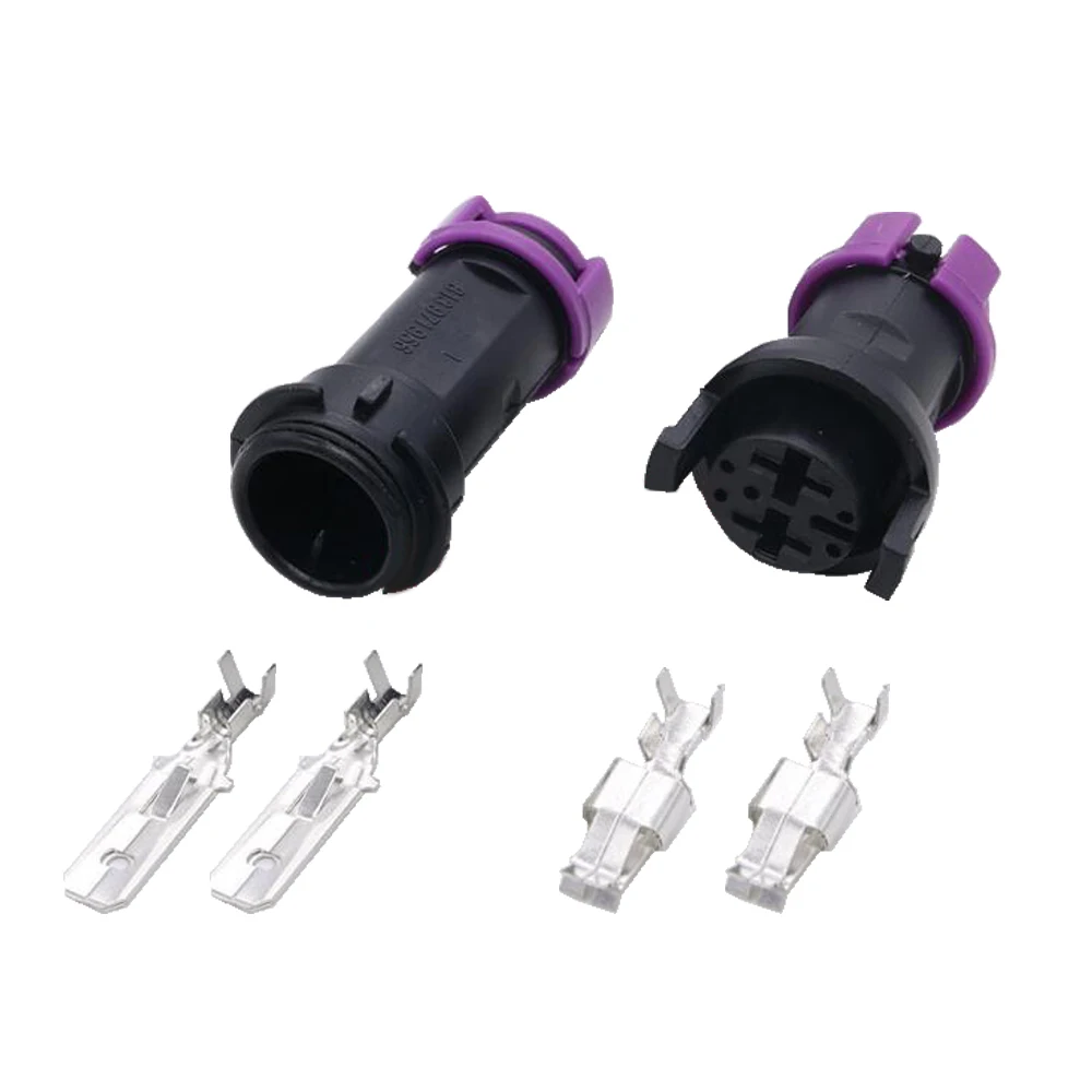 

2 Pin Fog Lamp Plug Car Waterproof Connector Round Car Connector DJ70217-6.3-11/21 2P