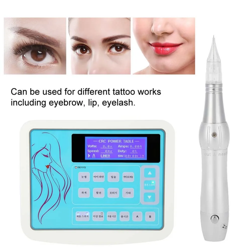 

LCD Display Intelligent Semi Permanent Tattoo Pen Machine Lip Eyebrow Eyelashes Microblading Tattoo Machine Rotary Gun Pen Tools