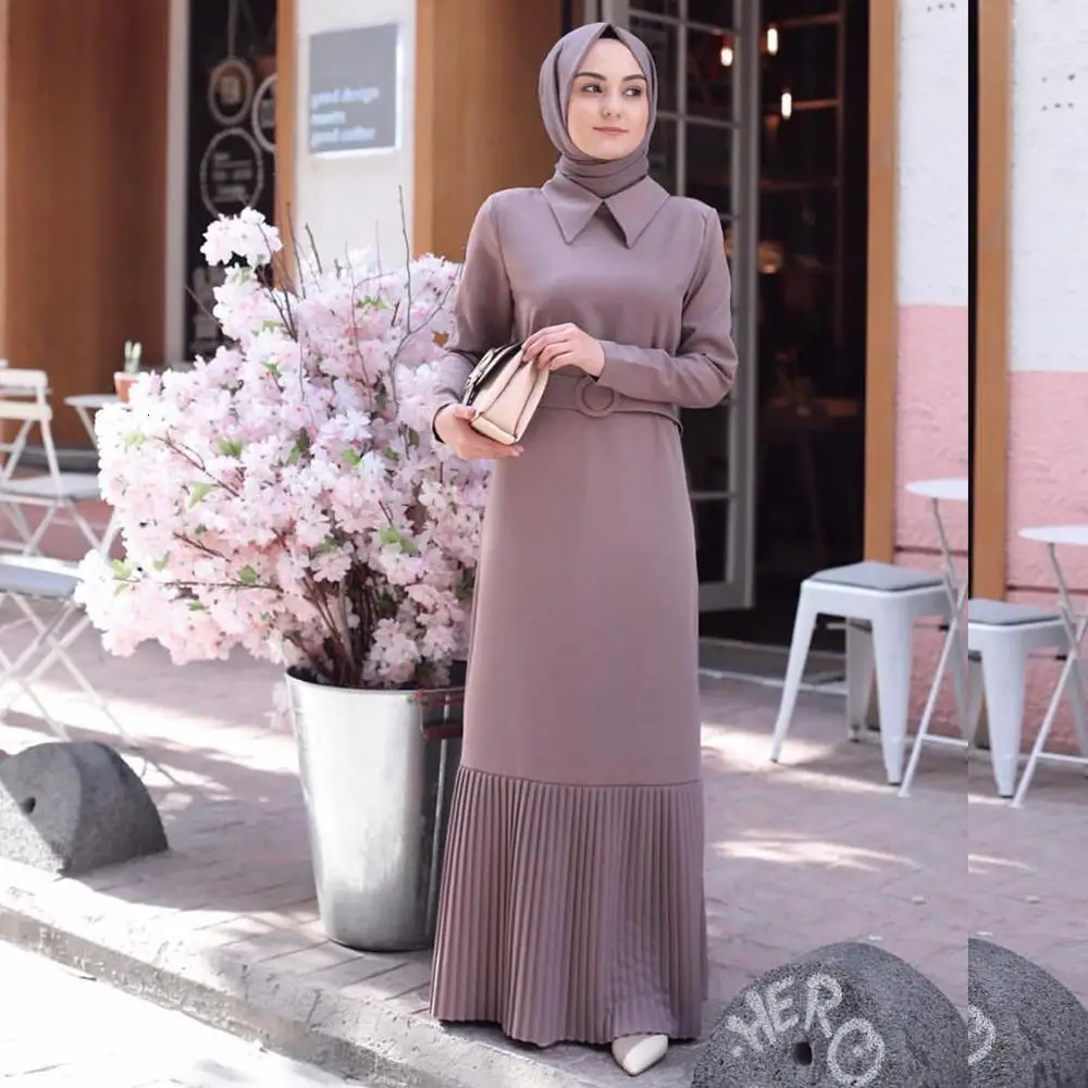 Элегантное мусульманское плиссированное платье Abaya Vestidos кардиган для вечеринки