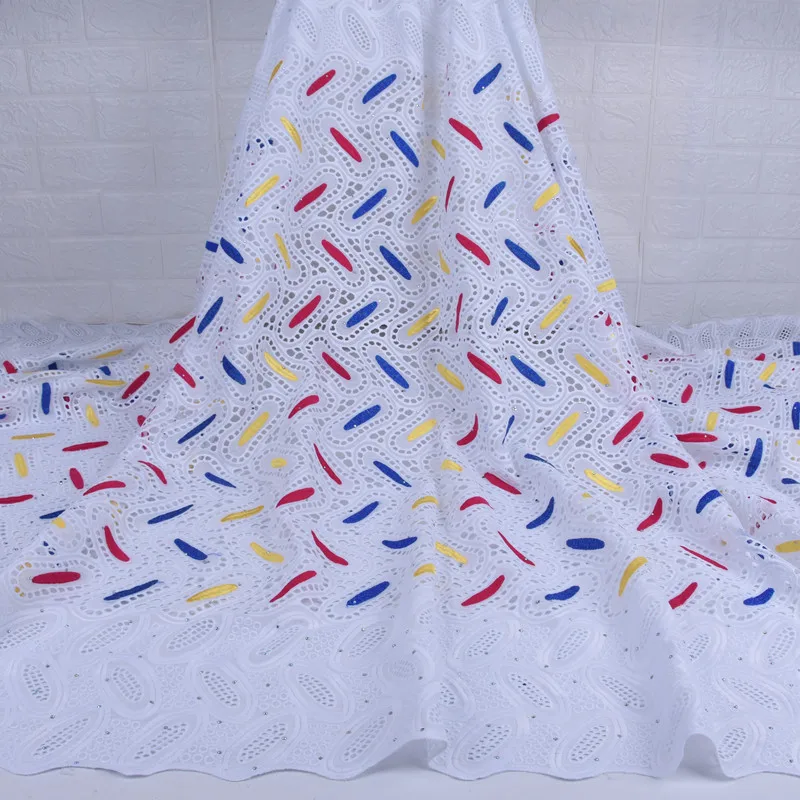 

Pure Cotton African Lace Fabric 2019 High Quality Lace Beautiful Embroidery Swiss Voile Lace In Switzerland For Travel Party1722