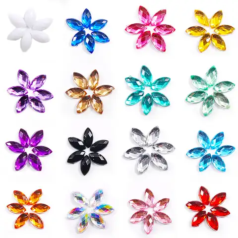 1000 pcs., Acrylic rhinestones "Horse eye" for nail design