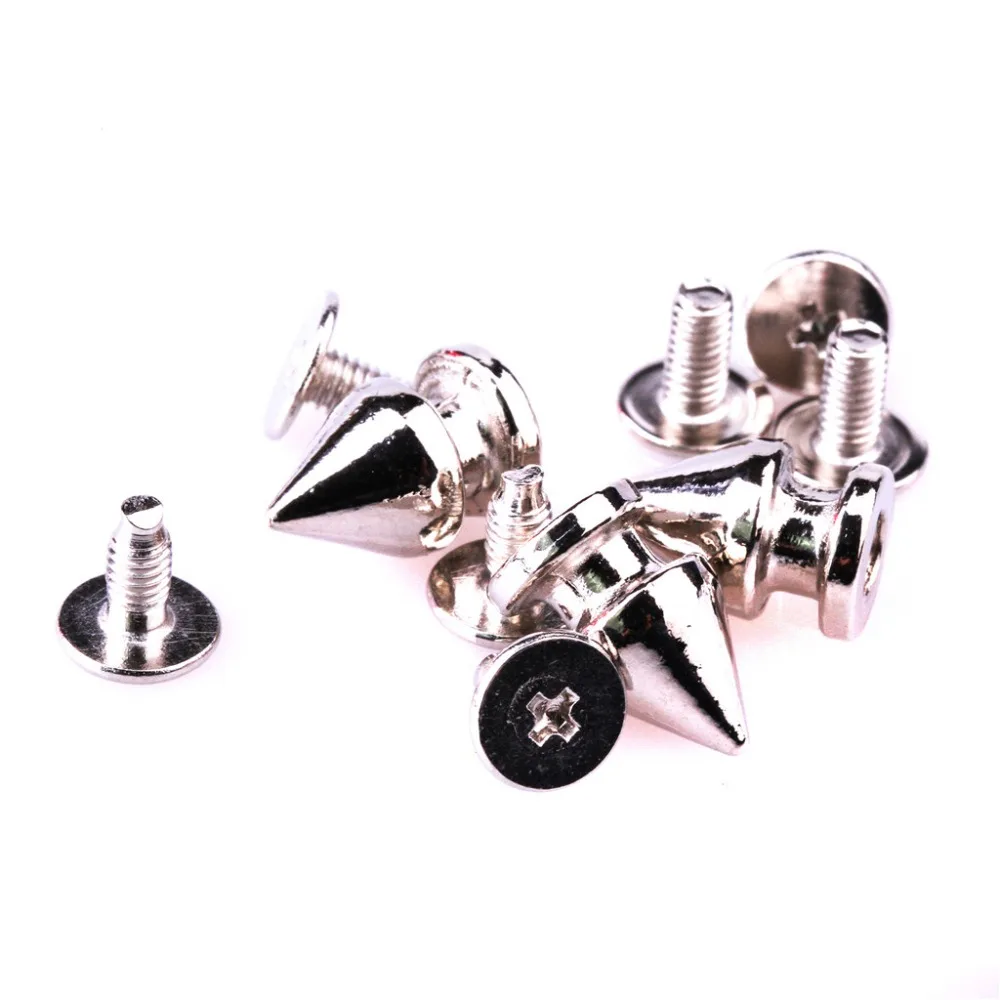 Бесплатная доставка 10 шт. 12 мм серебристые металлические шпильки с винтовыми