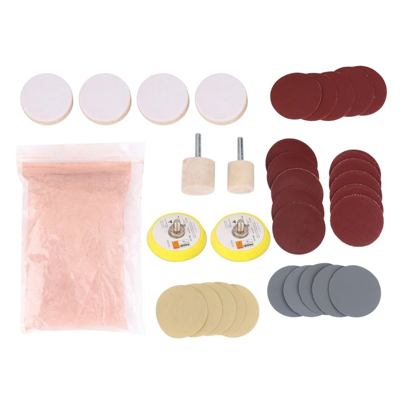 

New 34Pcs/Set Deep Scratch Remover Car Glass Polishing Kit Cerium Oxide Powder Sanding Disc