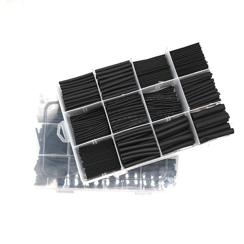 560 шт/кор. черный 12 Размер термоусадочный комплект трубок кабель рукав