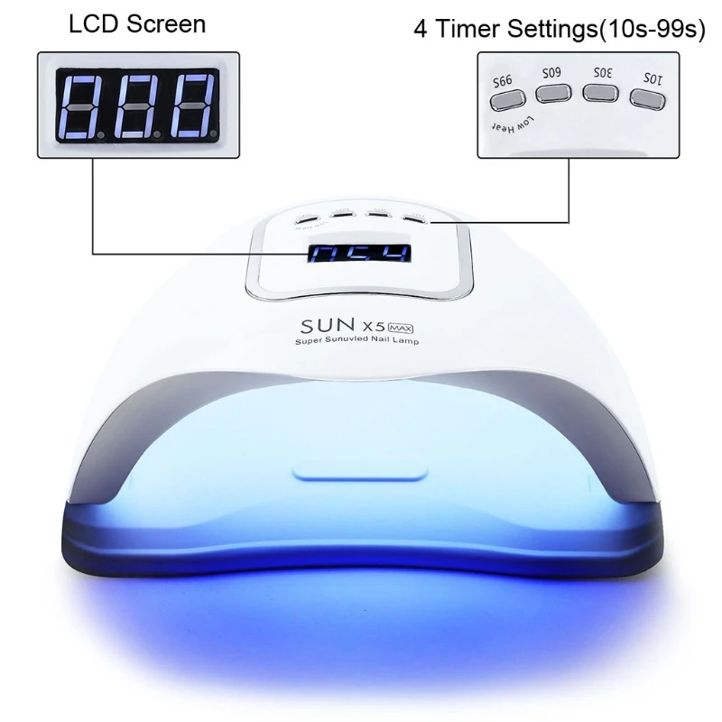 150W Gel UV Nail Fast Dryer Nails Polish Curing Lamp with 4 Timer Setting Auto Sensor for Fingernail Toenail Machine | Красота и