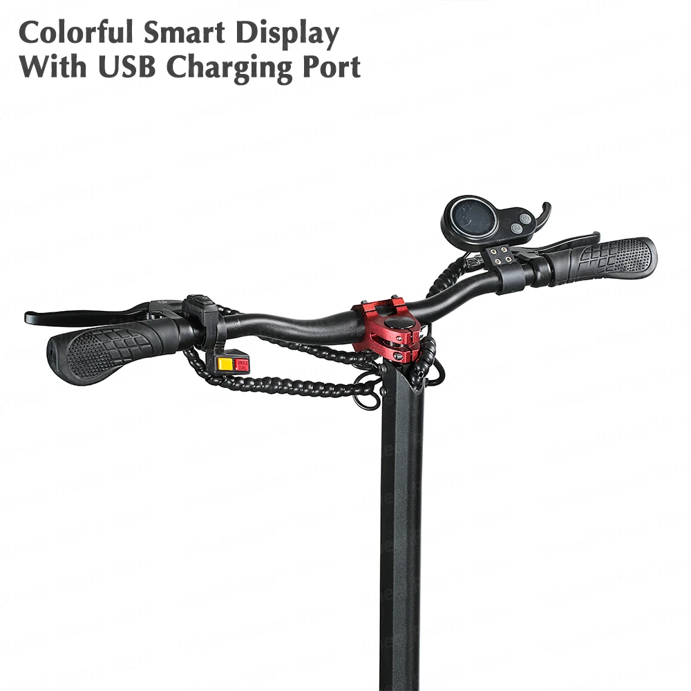 Электрический скутер EcoRider 10-дюймовый складной двухмоторный бесщеточный мотор 3600