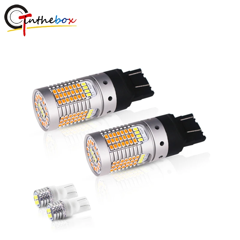 

Canbus Switchback T20 7443 LED White/Amber Daytime Running Light DRL/Turn Signal Light + T10 LED Parking Light For Ford Mustang